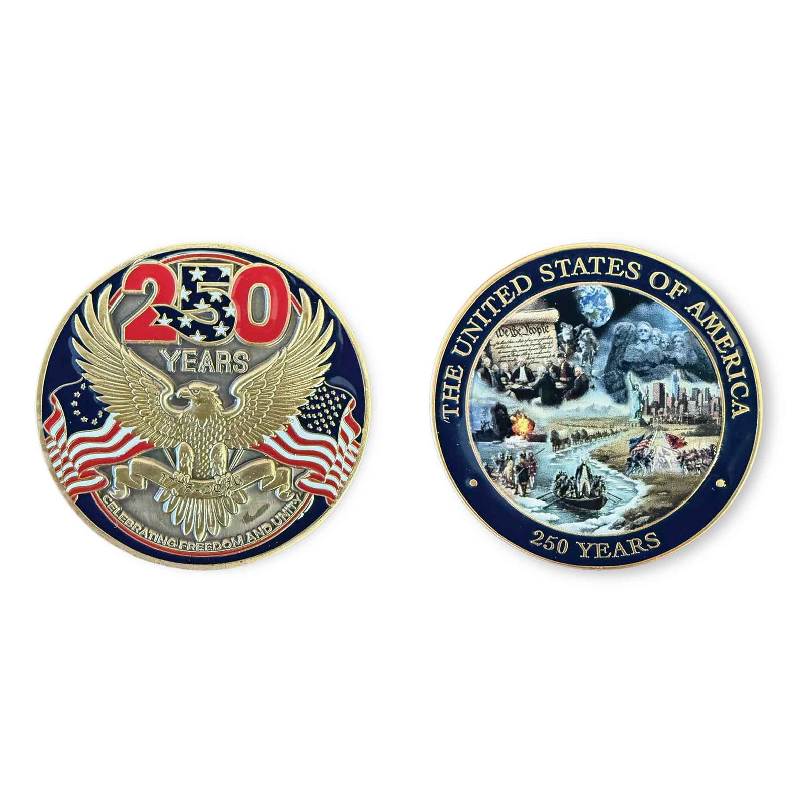 Image of 250 Years USA Challenge Coin