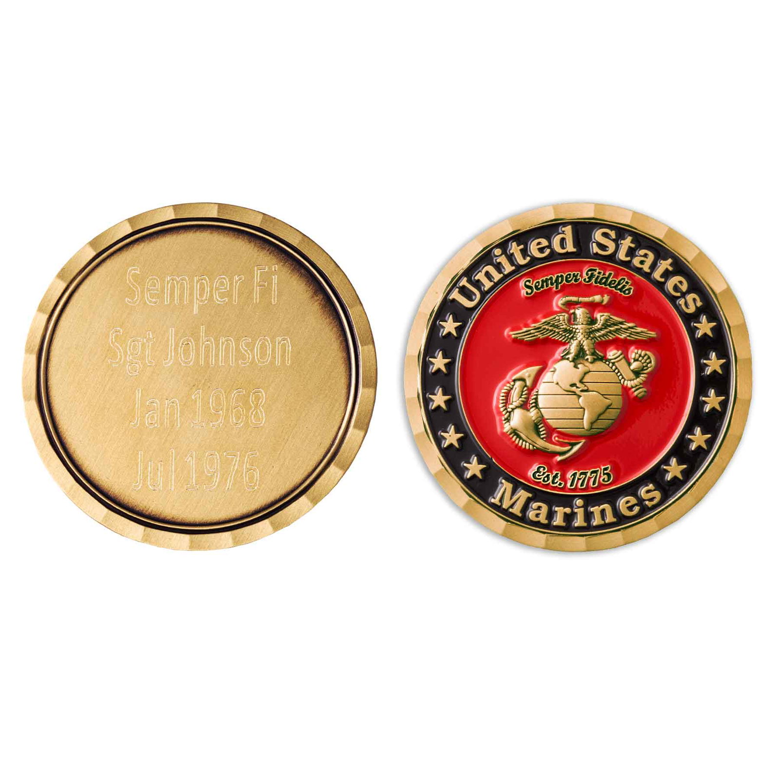 Image of Marine Corps Personalized Challenge Coin