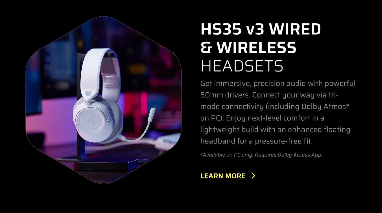 HS35 v3 WIRED  & WIRELESS HEADSETS