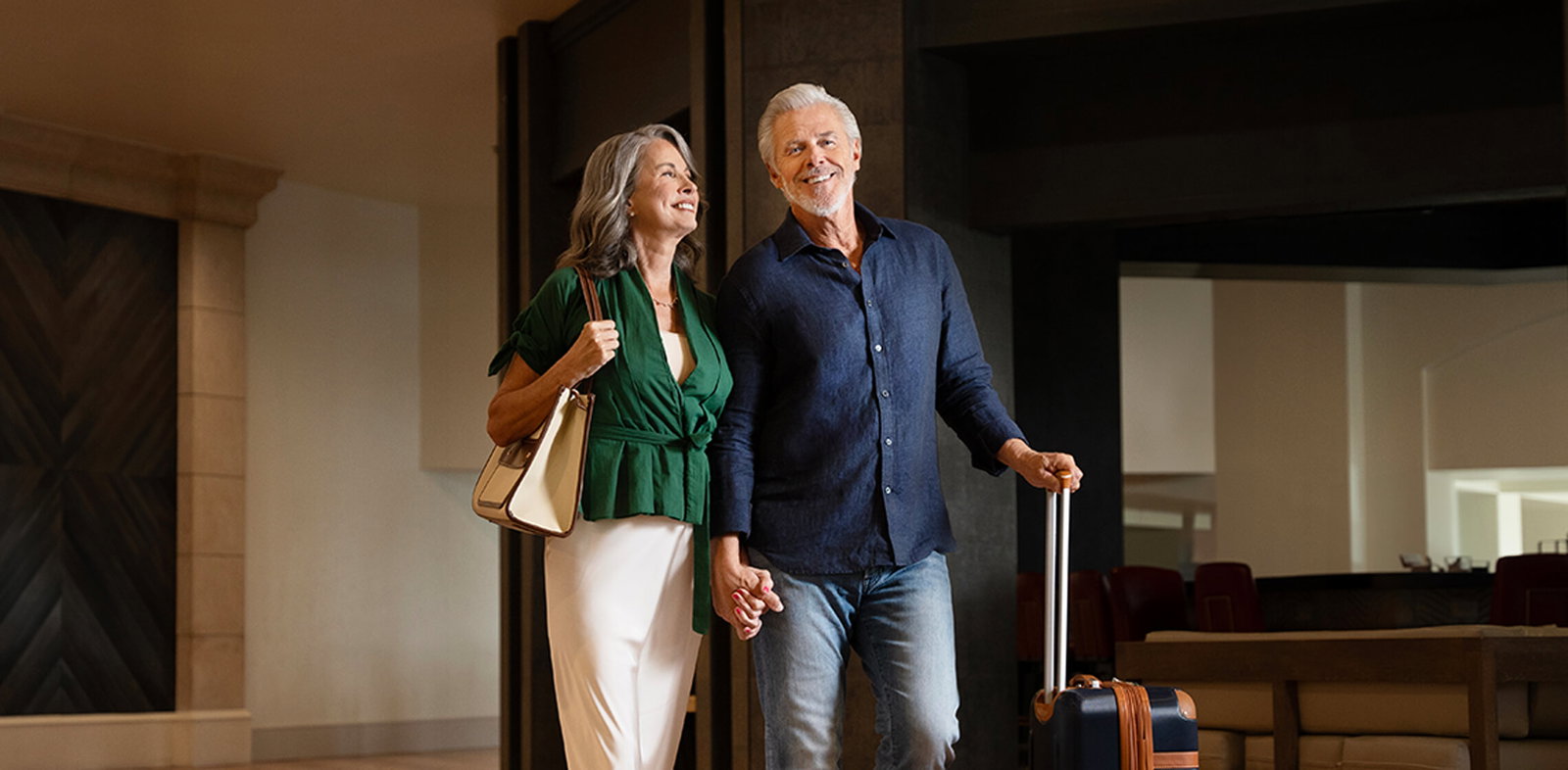 Couple in Hotel Lobby