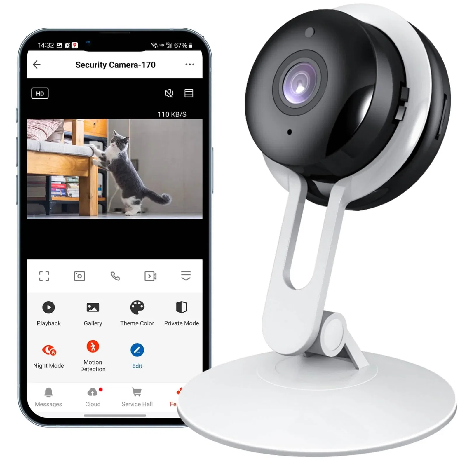 Image of 3MP Wireless Smart AI Home Security Camera – Two-Way Audio, Motion Detection, Night Vision