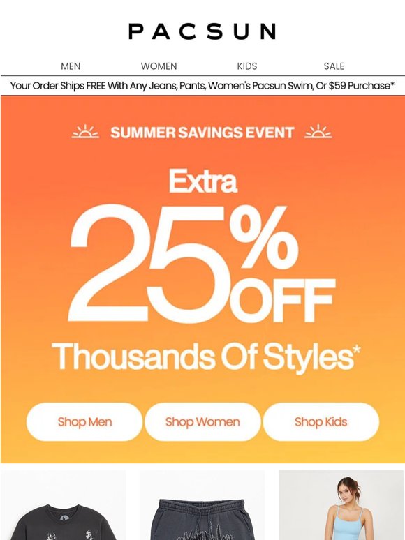 Extra 25% Off Summer Savings Event 🍉