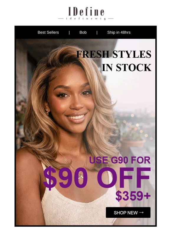 Alert! Get $90 Off for all the best-quality lace wigs!
