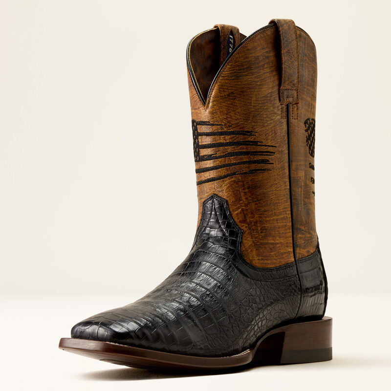 Classic Patriot Wide Square Toe Western Boot