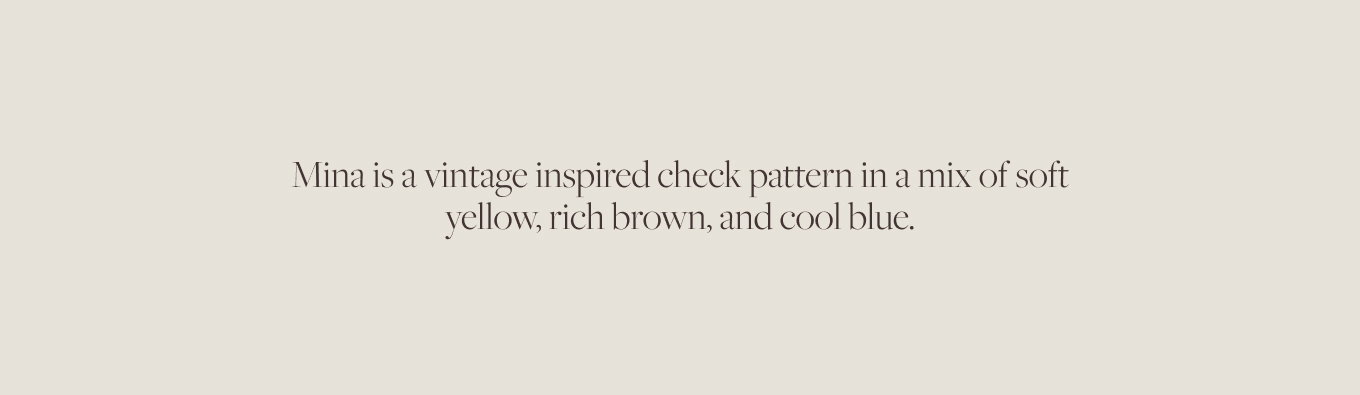 Mina is a vintage check pattern
