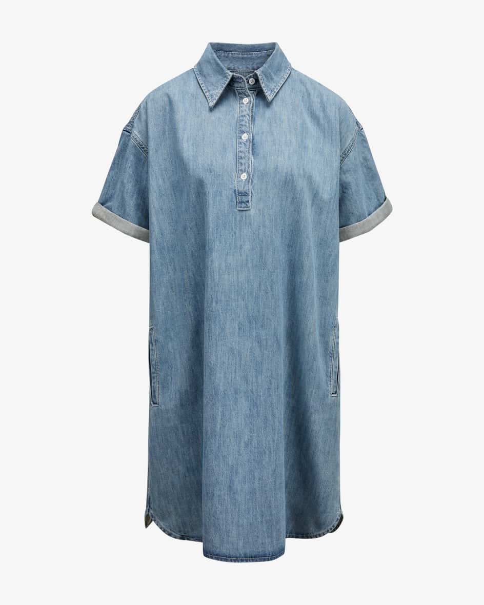 Jeanskleid aus Bio-Baumwoll-Seiden-Mix