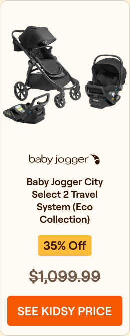 Baby Jogger City Select 2 Travel System (Eco Collection) — 35% off retail $1,099.99 — see Kidsy price