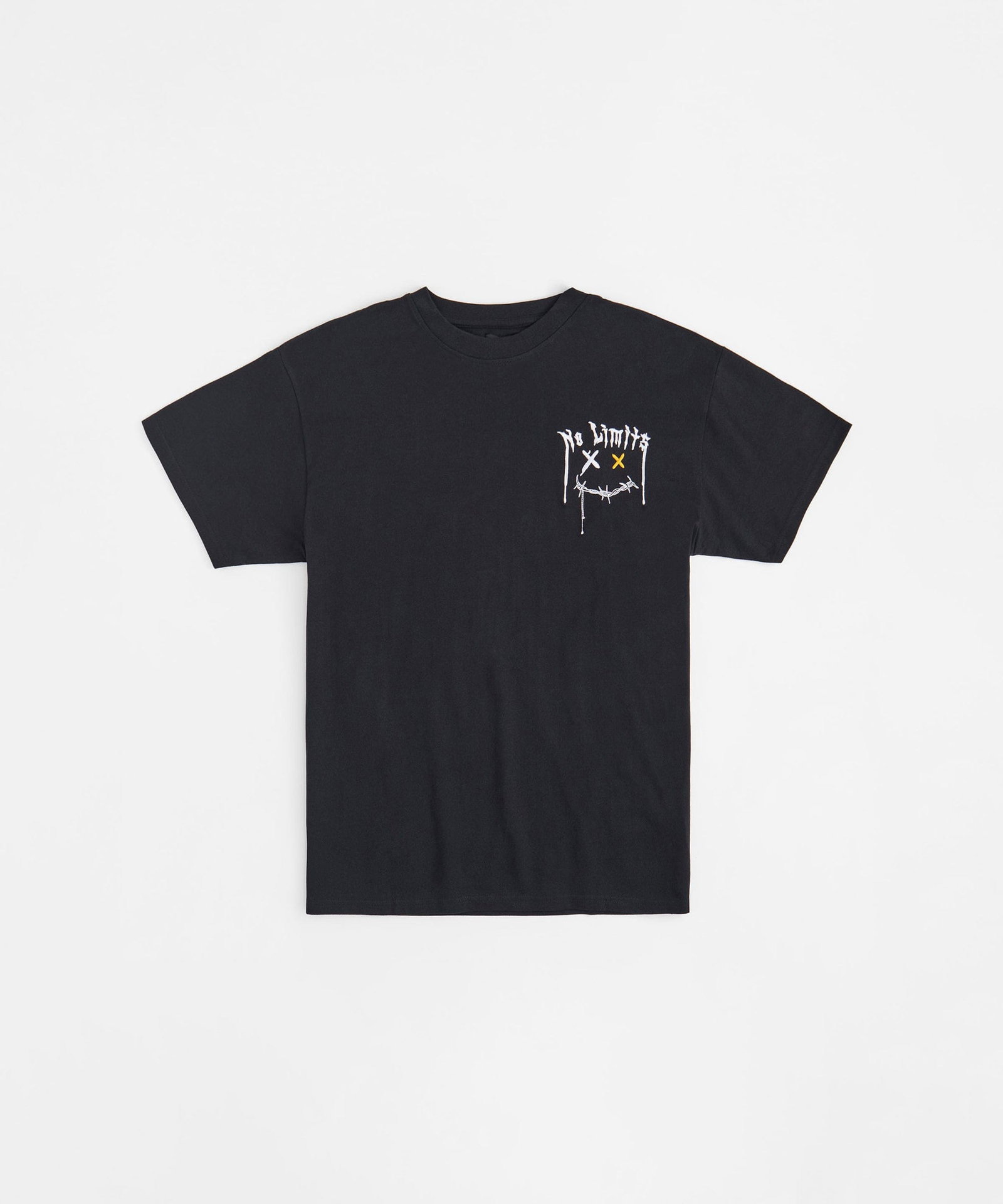 No Limits Embroidered Short Sleeve Tee - Black - BLACK / S