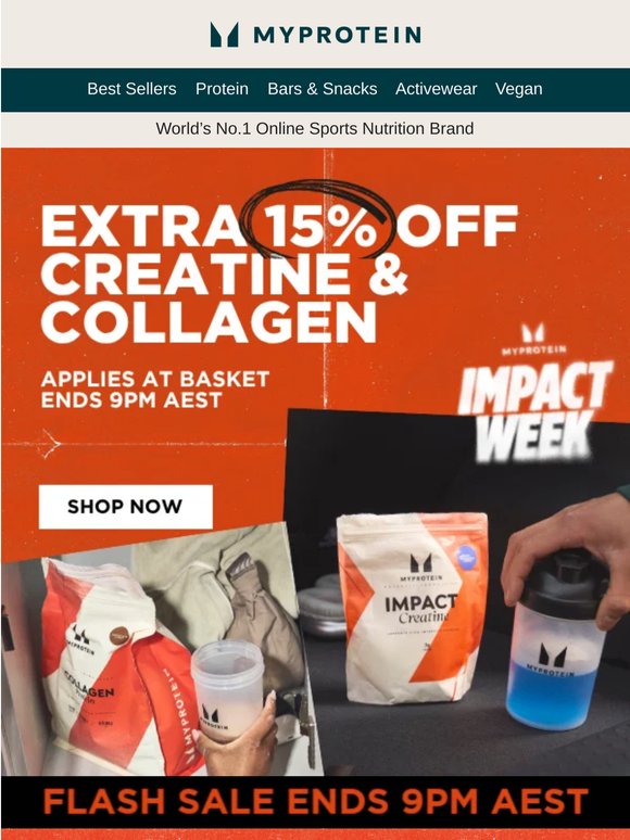 Email Deal 👀 EXTRA 15% OFF Creatine & Collagen