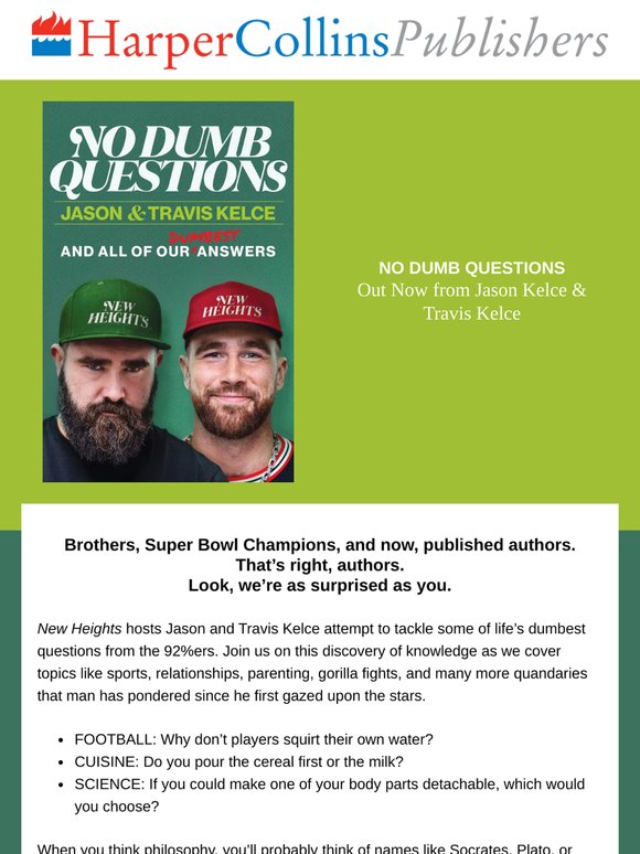 Travis Kelce and Jason Kelce tackle life's dumbest questions in their new book