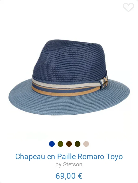 Chapeau en Paille Romaro Toyo by Stetson