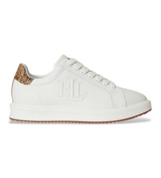Zapatillas Ainsley con repujado de pitón blanco