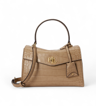 Bolso satchel Farrah pequeño suave marrón