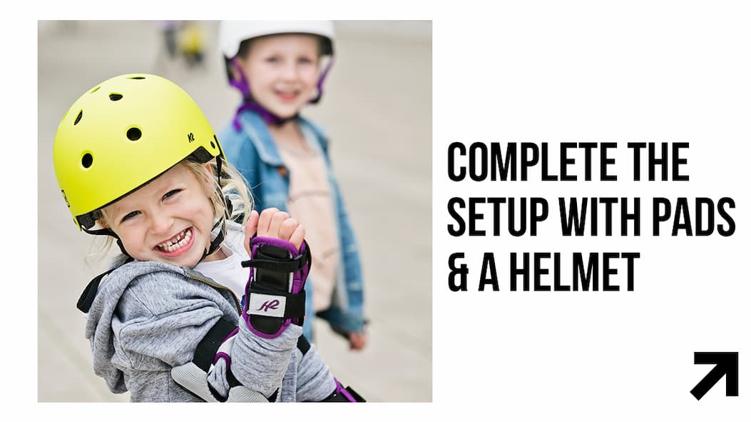 complete the setup with pads and a helmet