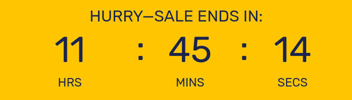 Countdown timer for After Hours Flash Sale.