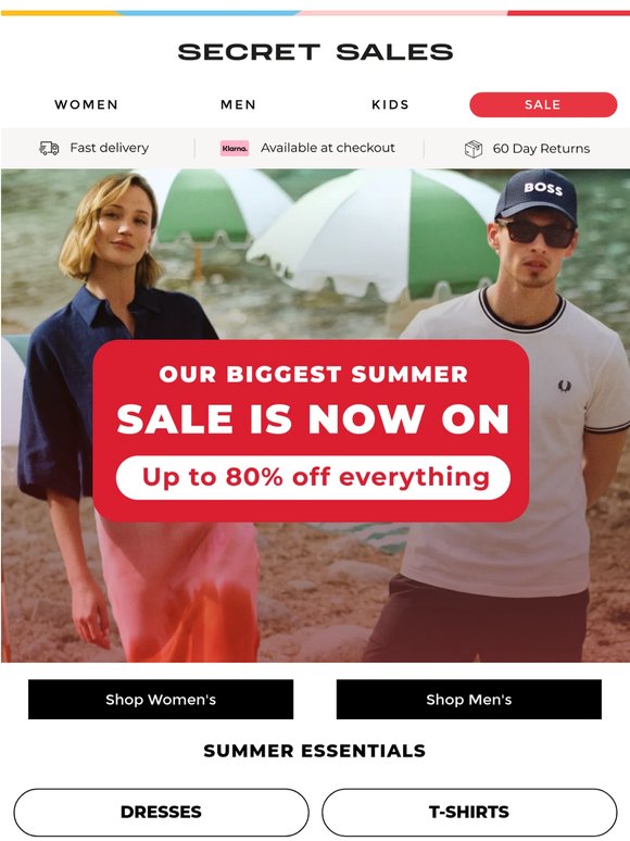 Up to 80% off EVERYTHING: The Summer Sale is ON ☀️