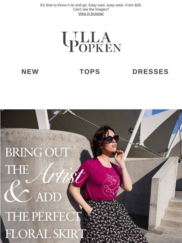 You'll always find 100% cotton designs at Ulla.