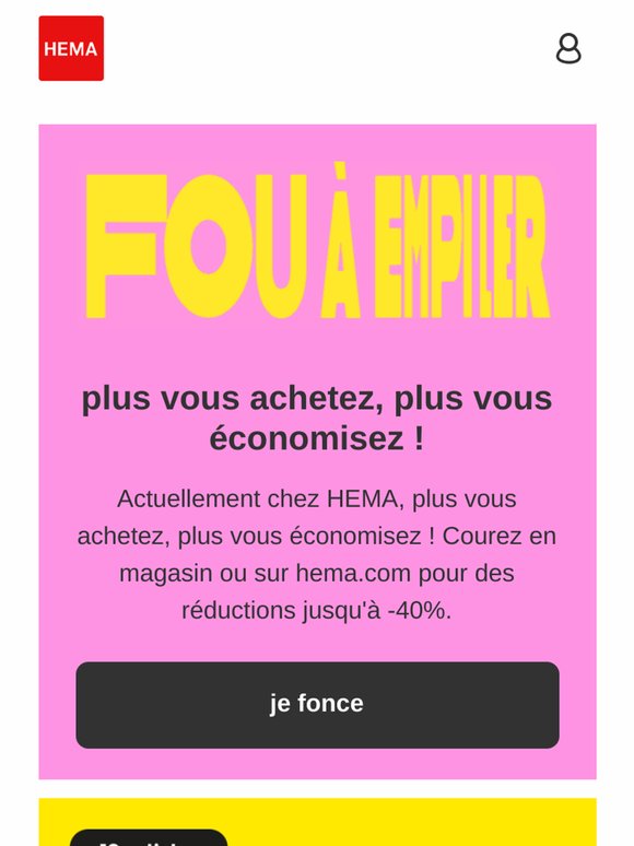 🤑 fou à empiler :  plus vous achetez, plus vous économisez !