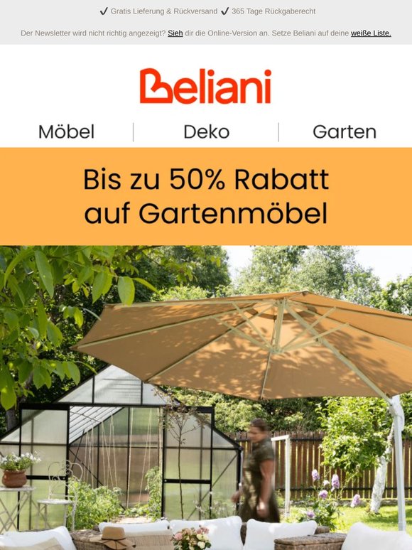 Bis zu 50% auf Gartenmöbel ☀️ Bereit für den Sommer?