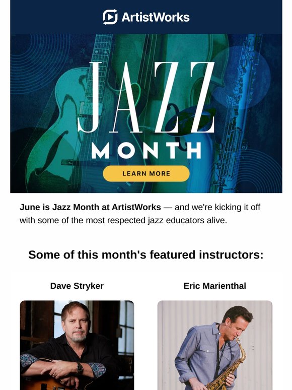 🎷 Jazz Month is here — Dave Stryker, Sean McGowan, and a live stream tomorrow