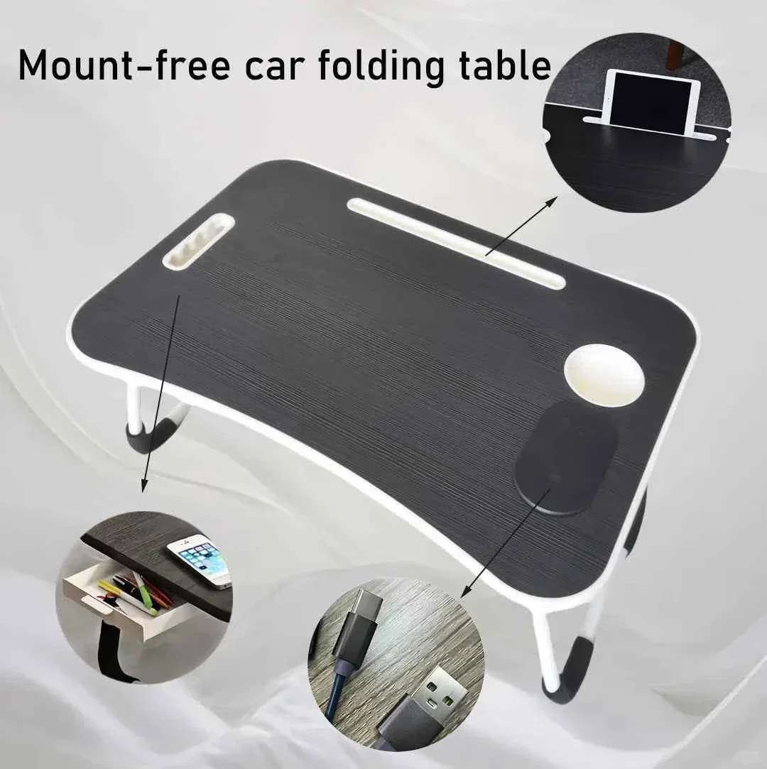 Image of Simple, Sturdy and Durable, Wireless Charging, Foldable Small Table, Bed Laptop Table