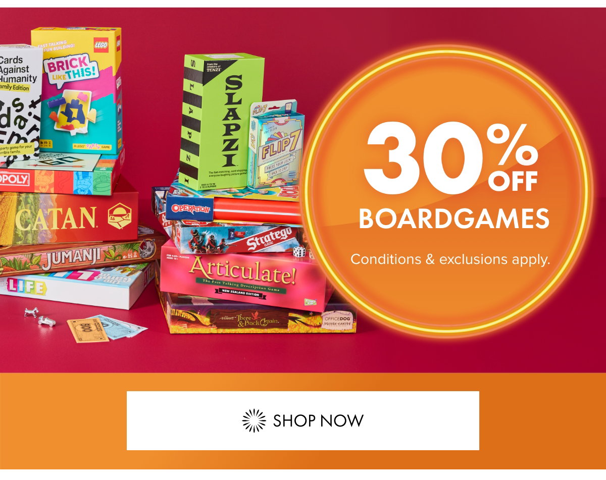 30% OFF Board Games