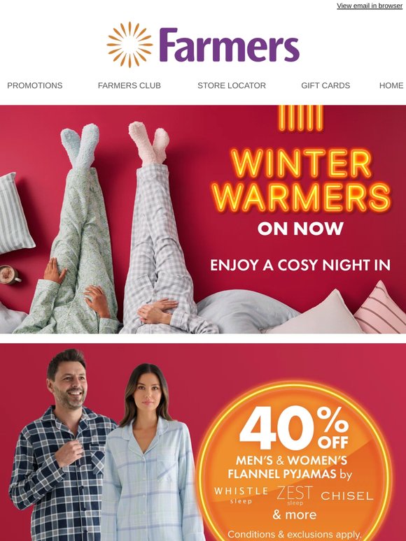 Winter Warmers on now!