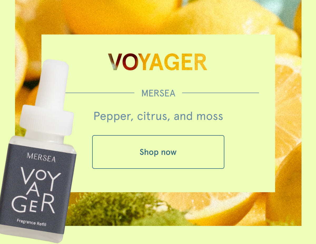 Voyager | Mersea | Pepper, citrus, and moss. Shop now