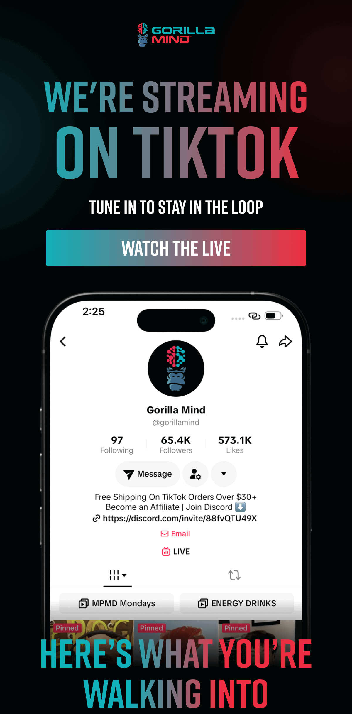 Watch The Live - Gorilla Mind