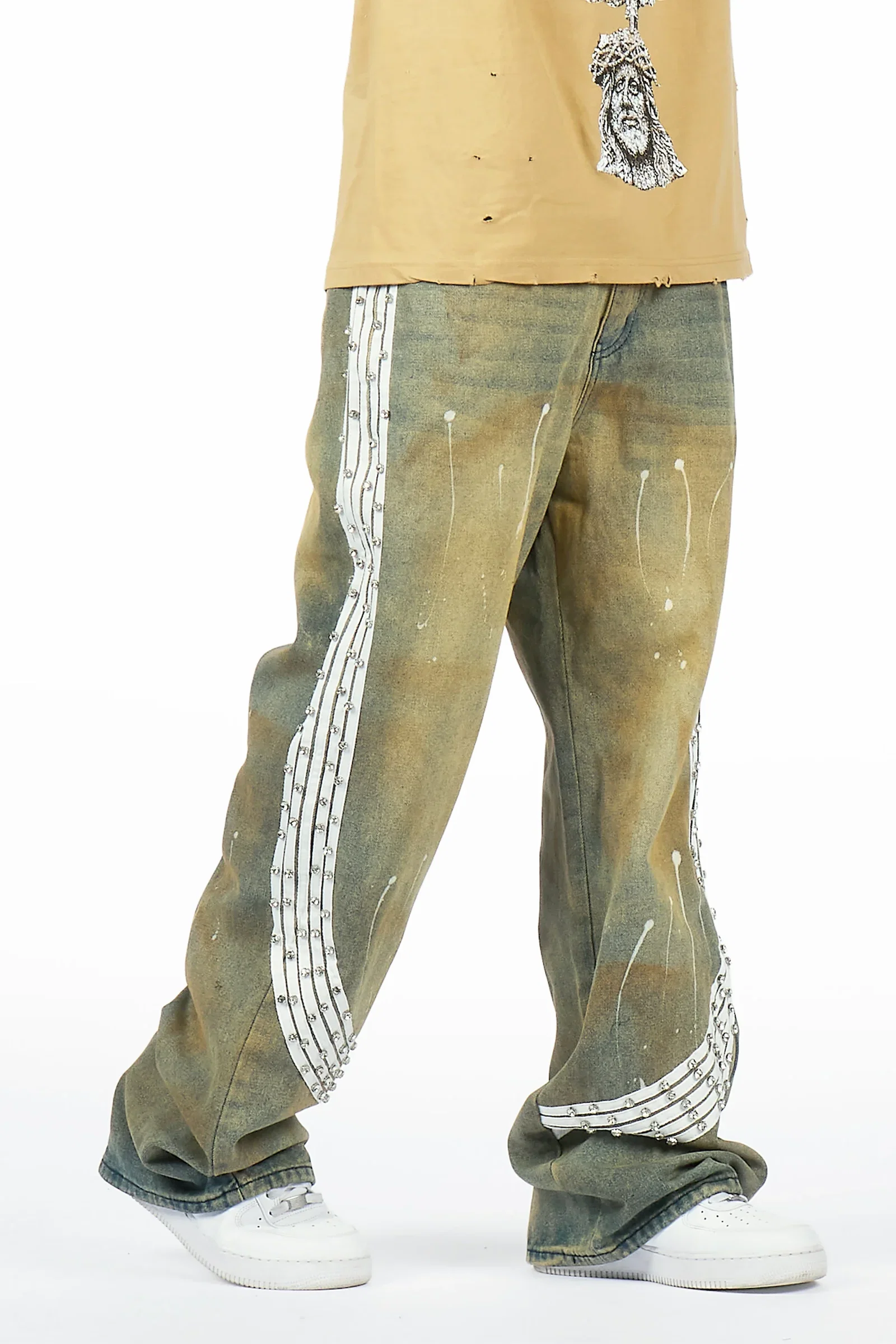 Image of Zayven Tint Blue Baggy Fit Jean