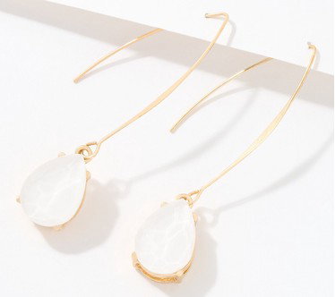 Susan Graver Colored Drop Earrings