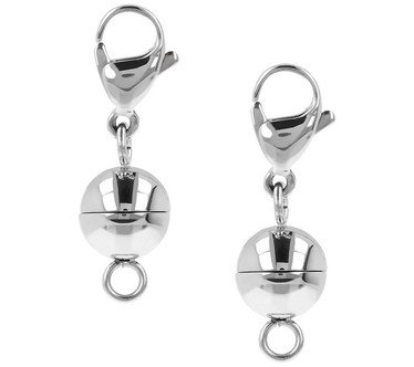 Steel by Design Set of 2 Magnetic Bead Clasps
