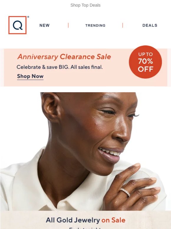 Ends Tonight! All Gold Jewelry on Sale