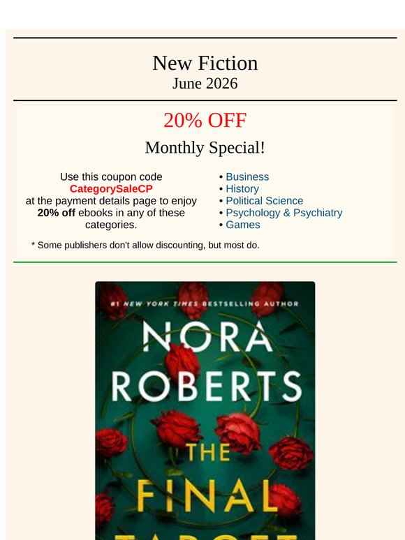 New Fiction: The Final Target by Nora Roberts