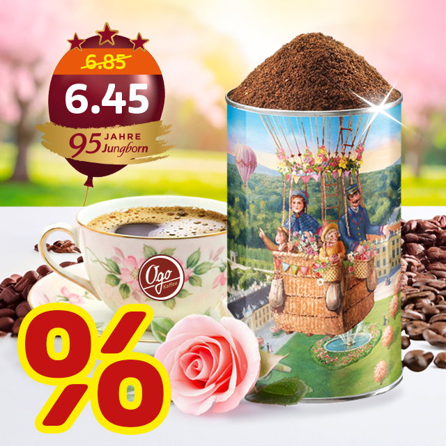 Kaffee des Monats zum Jubiläumspreis entdecken