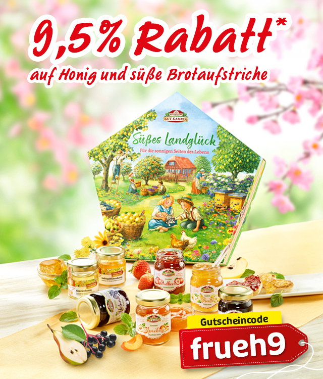 9,5% Rabatt auf Honig & süße Brotaufstriche mit Code frueh9