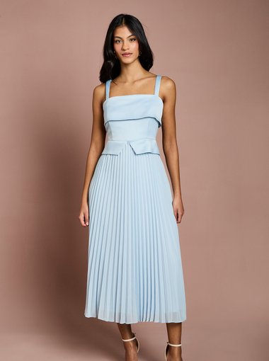 Petite Square Neck Midi Dress