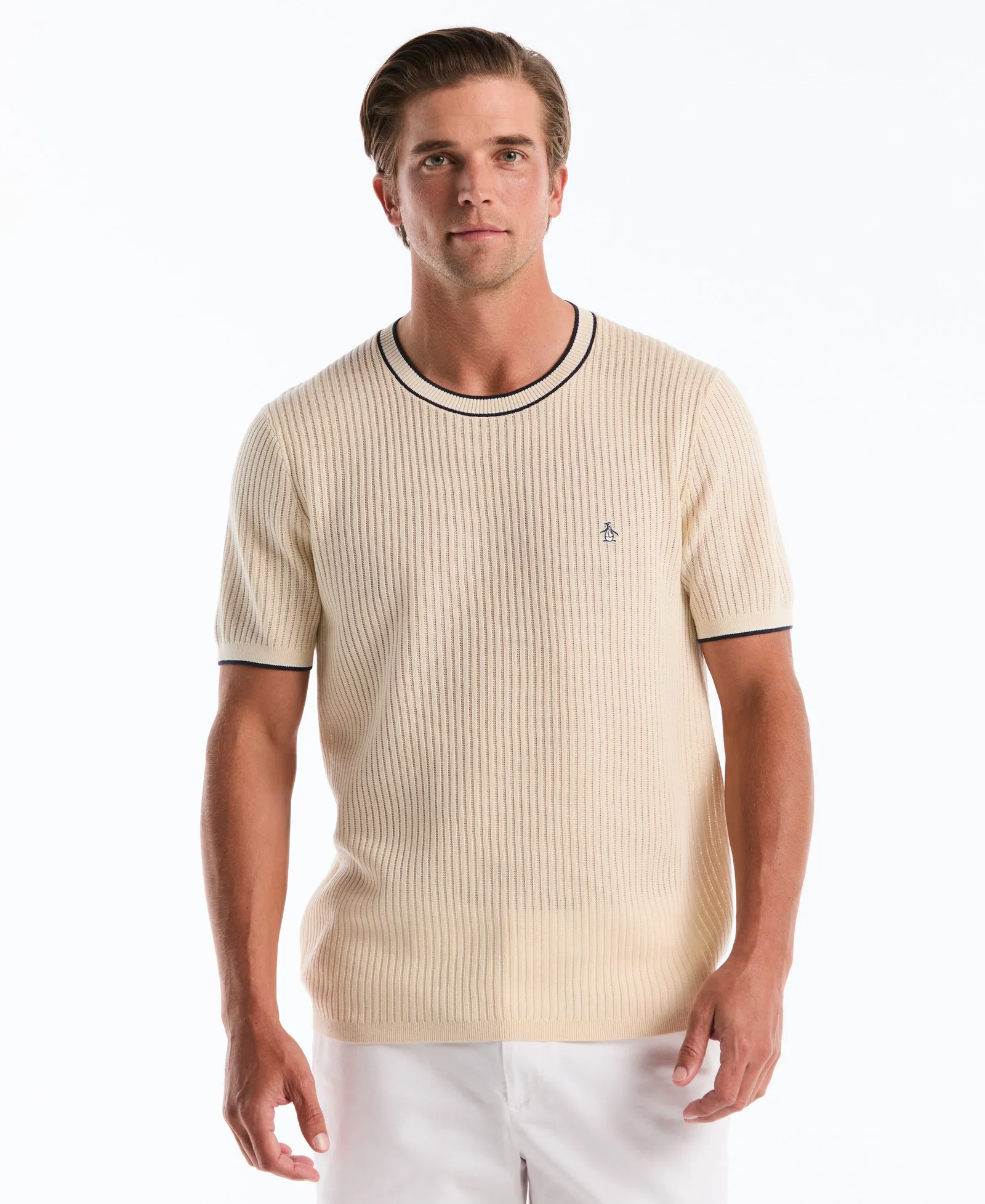 Image of Cotton Ribbed Sweater Tee