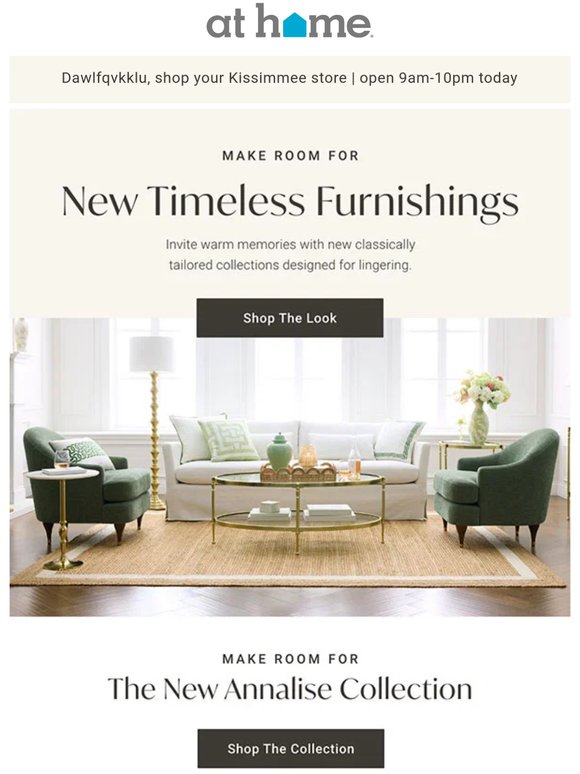 NEW Furniture: Soft seats. Brushed gold. Timeless rooms.