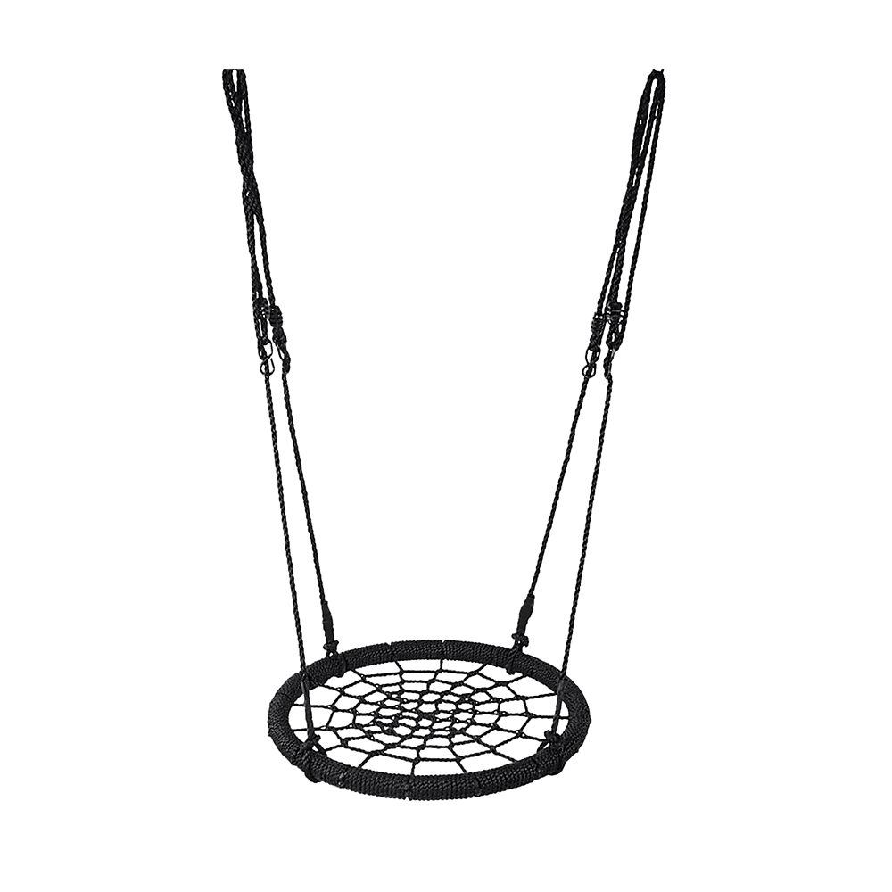 Kids Rope Swing Round Outdoor Birds Crows Nest Spider Web Swing Seat 65cm