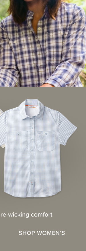 Enjoy cotton-rich, moisture-wicking comfort from our Men's and Women's River Guide Shirts