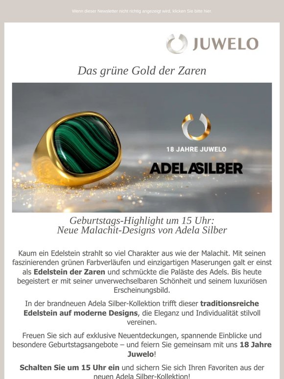 Der Geburtstag der Superlative! Neuheiten von Adela Silber