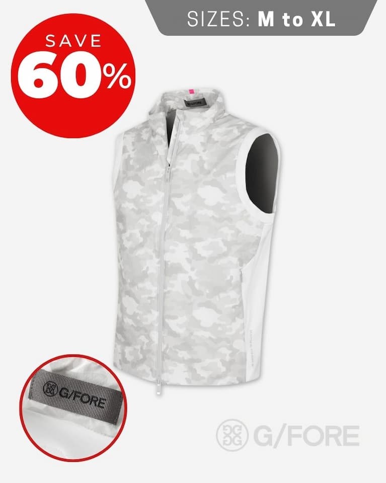 G/Fore Mens Maverick Hybrid 4-Way Stretch Light Golf Vest Gilet
