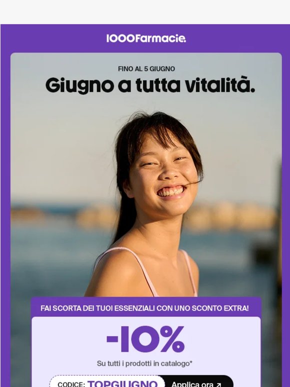 —, oggi c'è un -10% per te.
