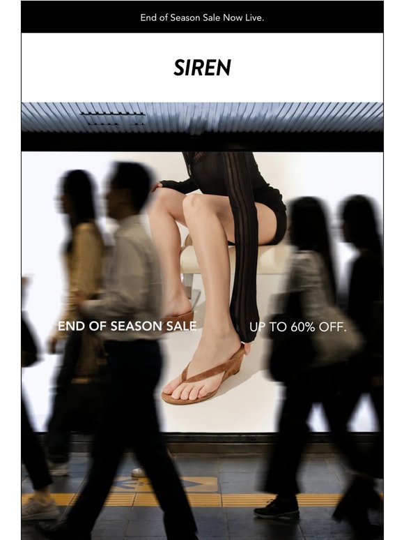 End of Season Sale | Up to 60% Off