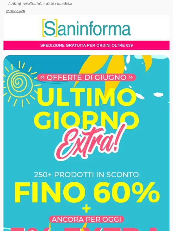 Offerte di Giugno 🟠 EXTRA... ancora per un giorno!