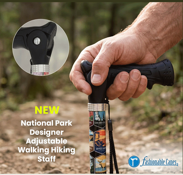 NEW National Park Designer Adjustable Walking Hiking Staff