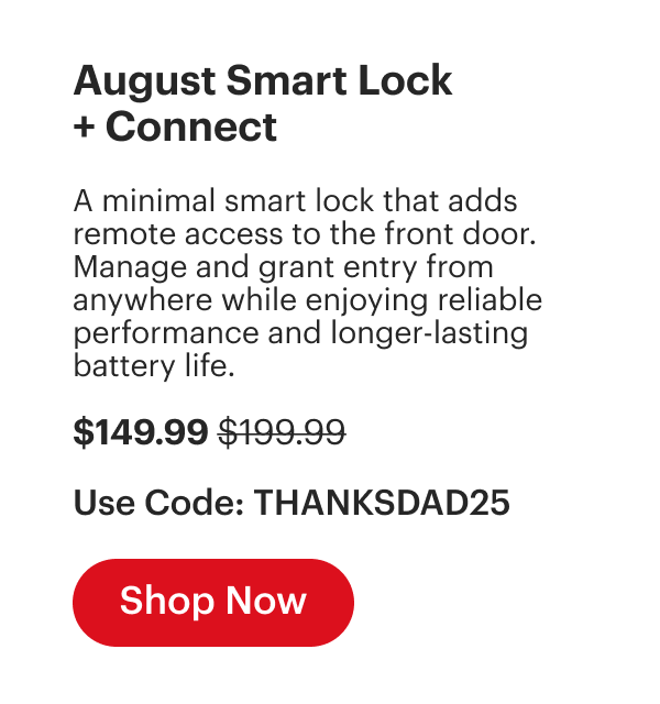 25% off Smart Lock + Connect