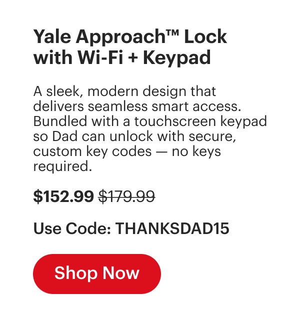 15% off Approach Lock with Keypad