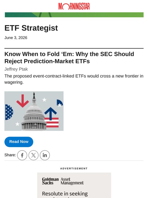 Know When to Fold ‘Em: Why the SEC Should Reject Prediction-Market ETFs